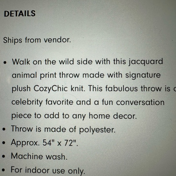 Barefoot Dreams CozyChic in the Wild Throw - Picture 6 of 6